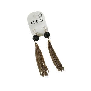 Aldo long chain tassel earrings